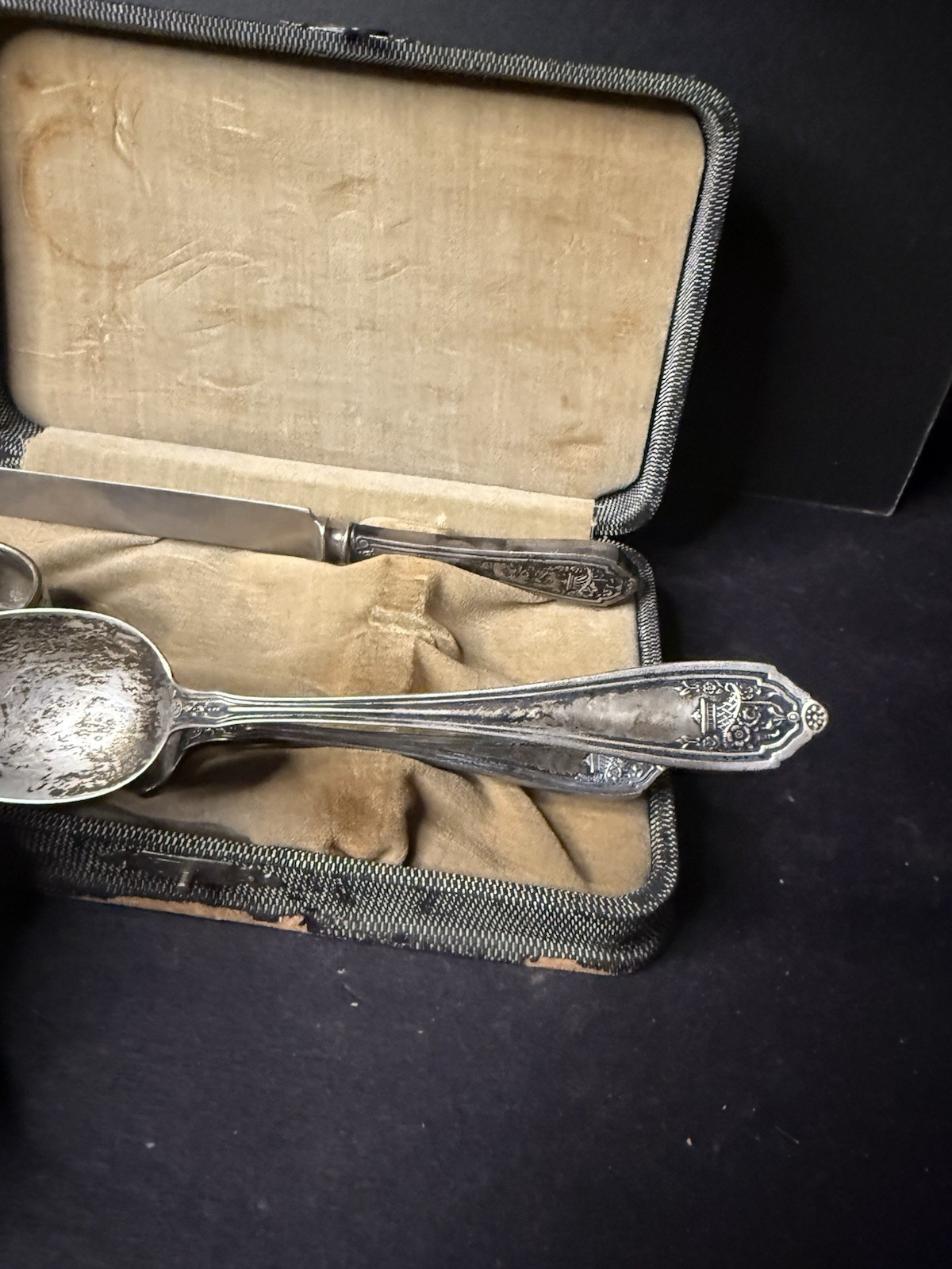 Antique Art Deco Era Sterling Silver Flatware Set 1923 .925 Knife Fork Spoon