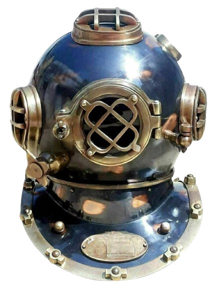 Antique 18″ Diving vintage BOSTON MARK V U.S Navy Deep Sea Divers Helmet Replic