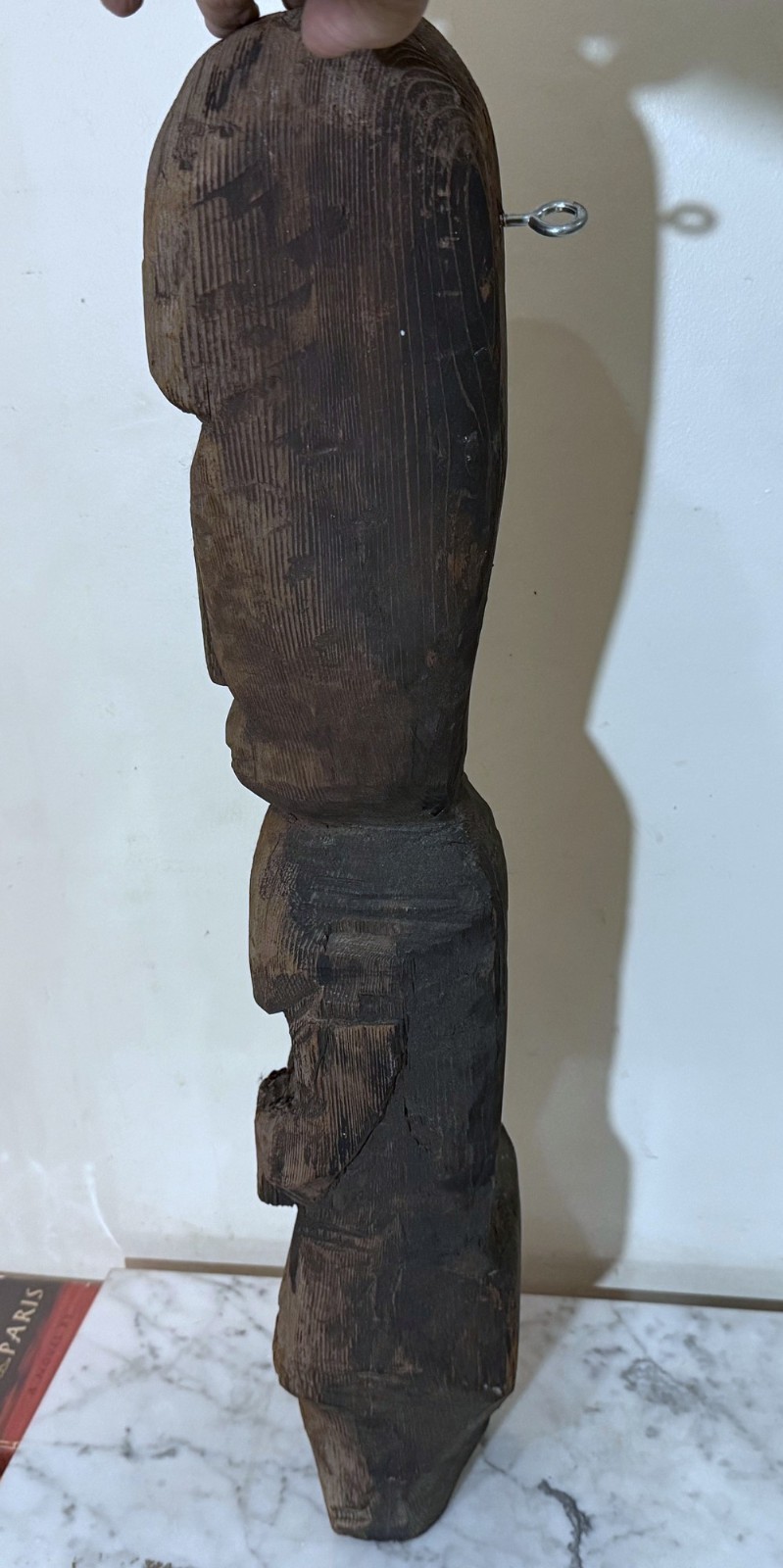 LARGE OLD KONSO PEOPLE CARVED SOLID WOOD WAAKA GRAVE STATUE FROM ETHIOPIA
