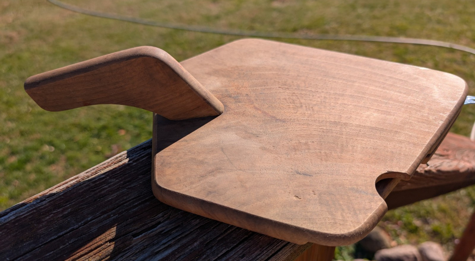 Vintage A. Jewell & Co. Wood Charcuterie Cheese Board W/Knife Patent 591304/46
