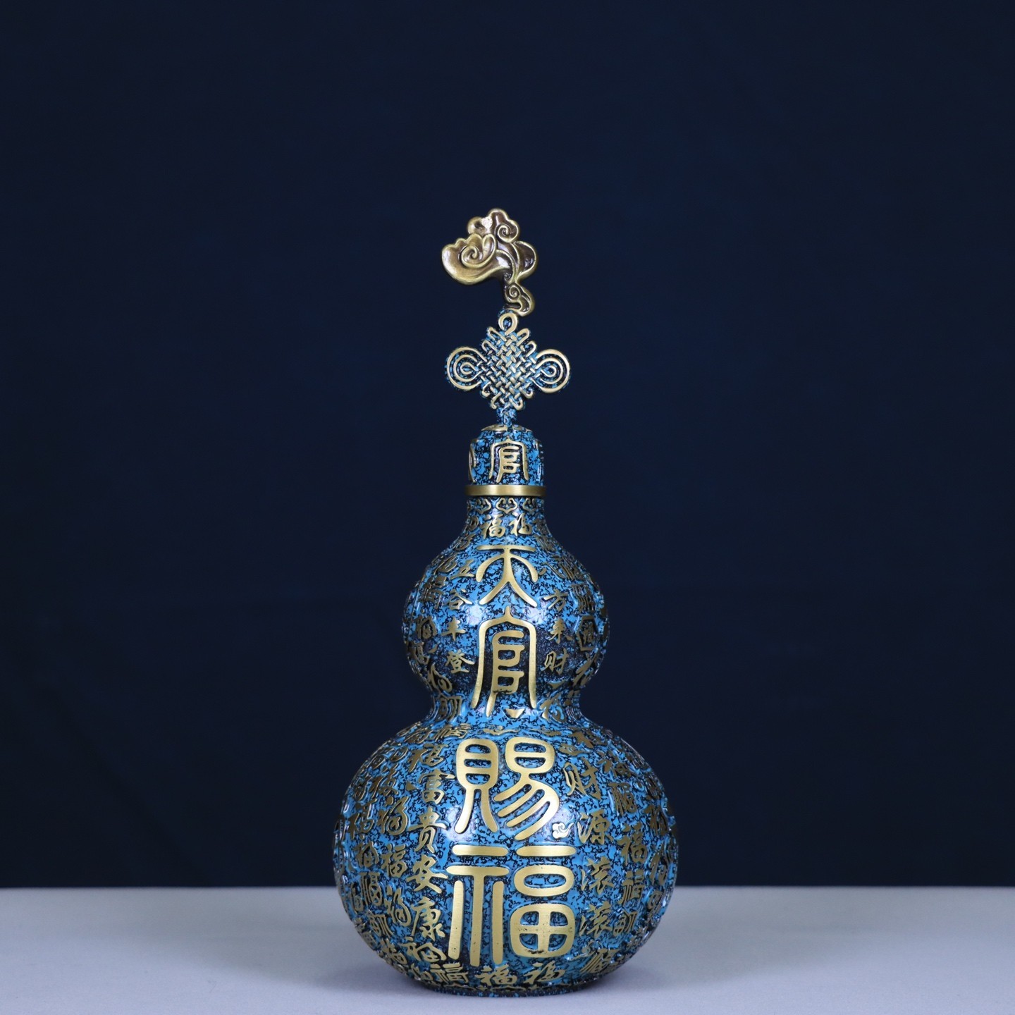 Pure copper heavenly officials bless a hundred lucky gourds
