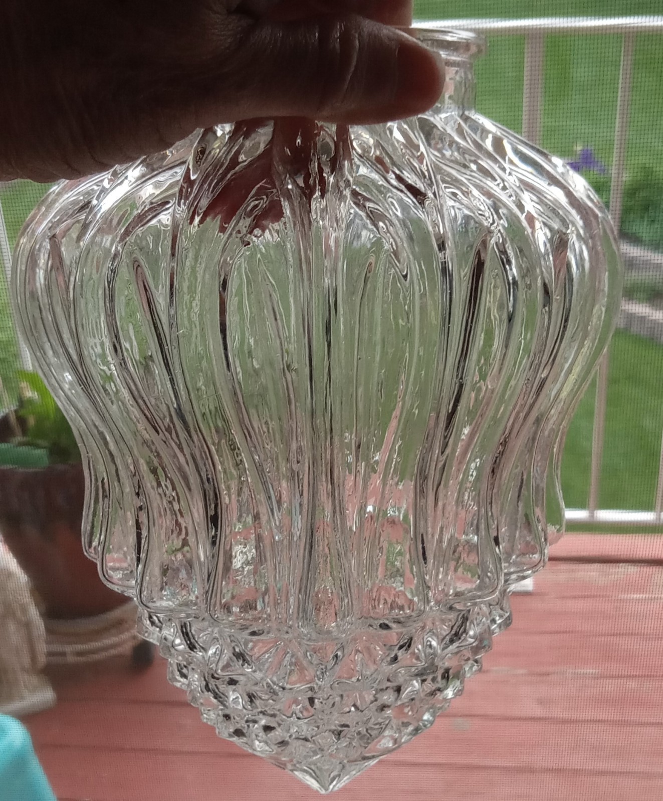 VINTAGE ANTIQUE PAIR ART GLASS ART NOUVEAU ART DECO CEILING LIGHT FLWNG WATER