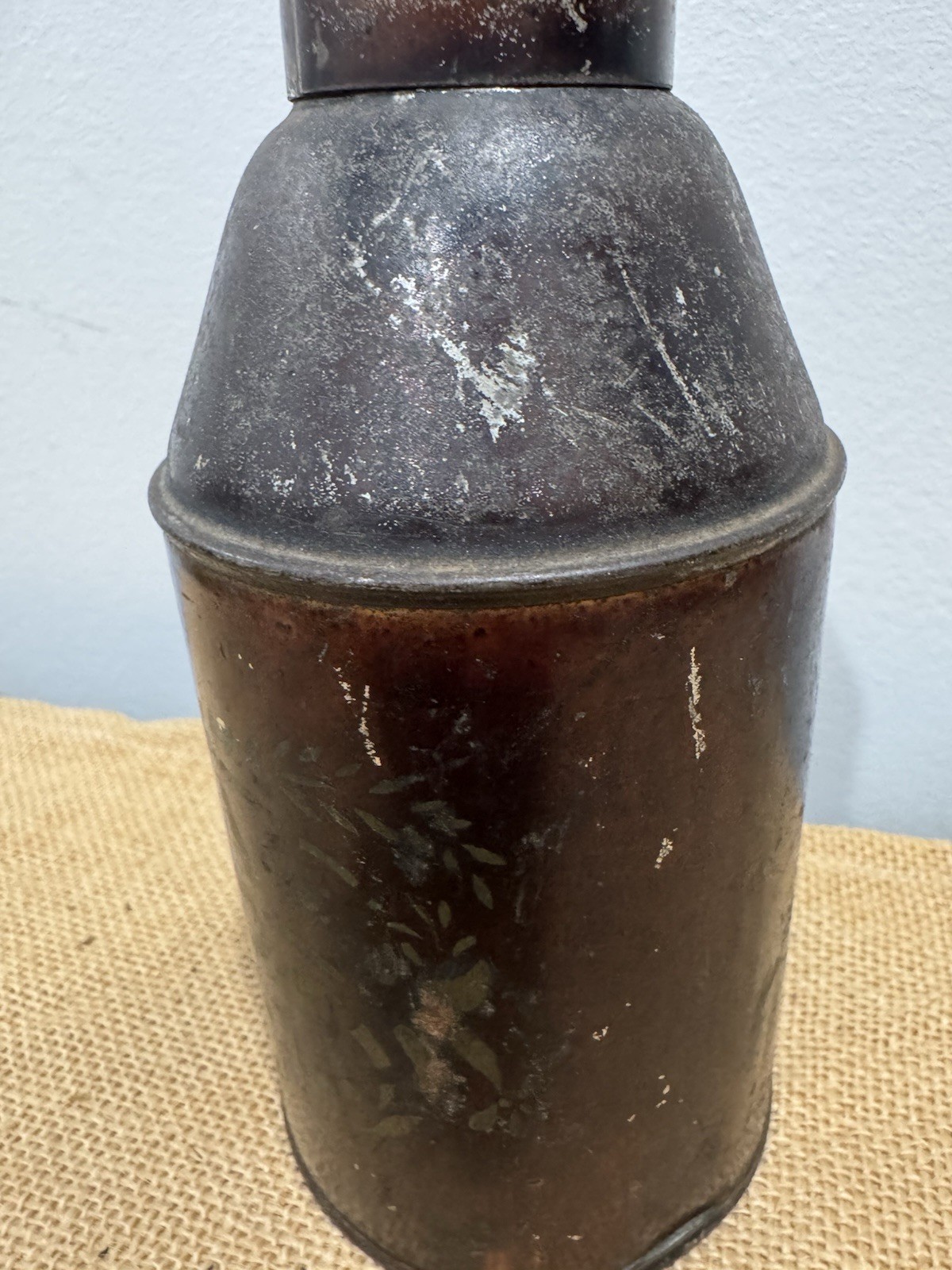 Antique Toleware Tea Caddy 5.5”