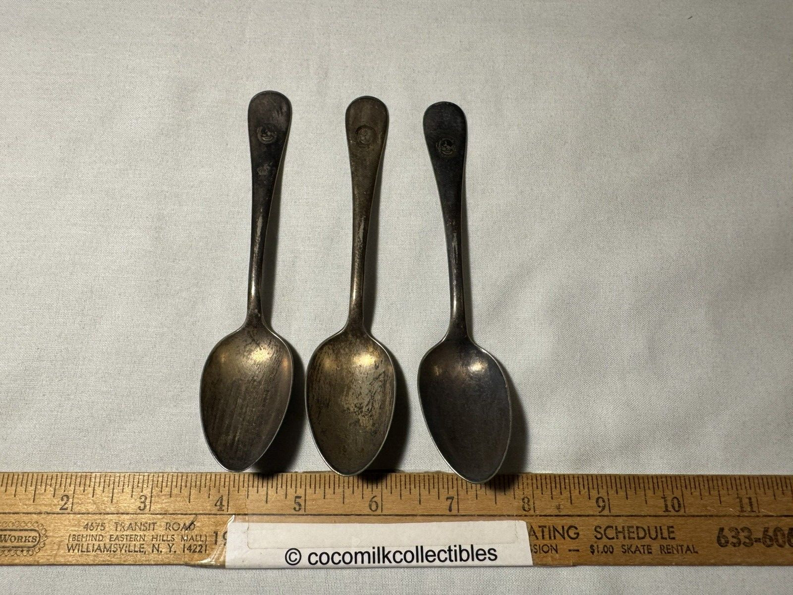 Vintage Lot 3 Spoons Wallingford Co 5 Silverware Rochester Historical Society NY