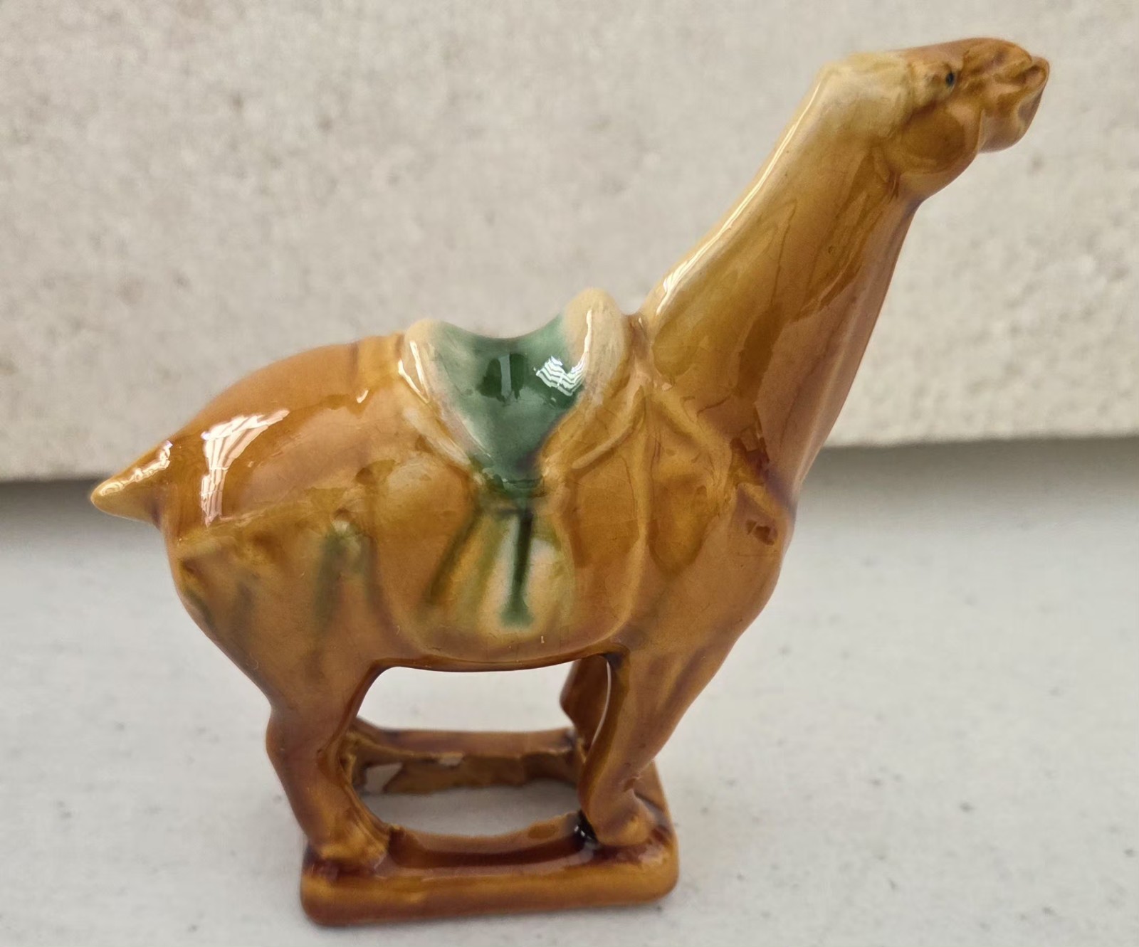 Chinese Tang Dynasty Drip Style Glaze Ceramic Lot Of 6 War Horse Figurines READ