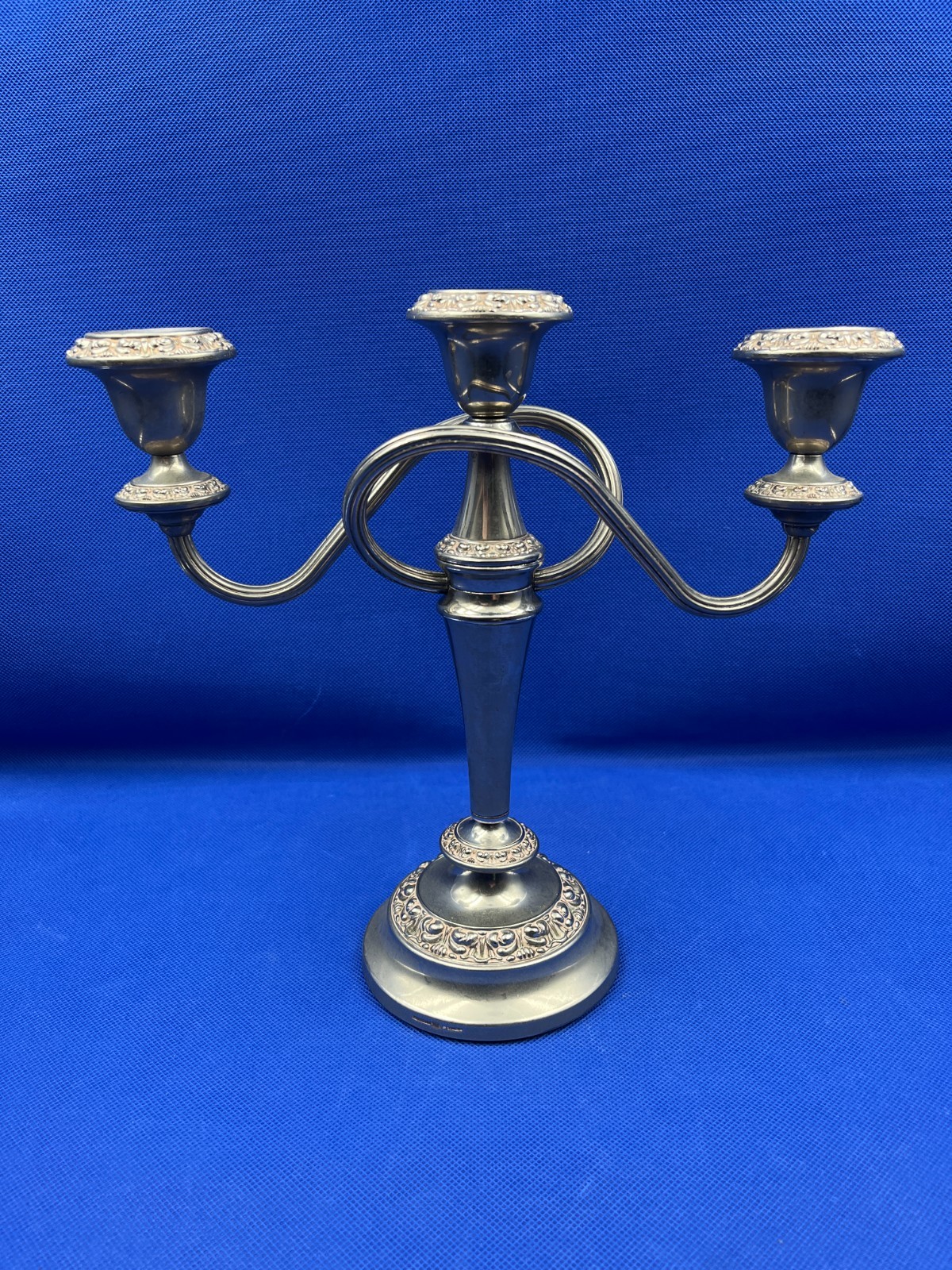 Good Quality 3 armed Silver plated Candelabra, made in England.