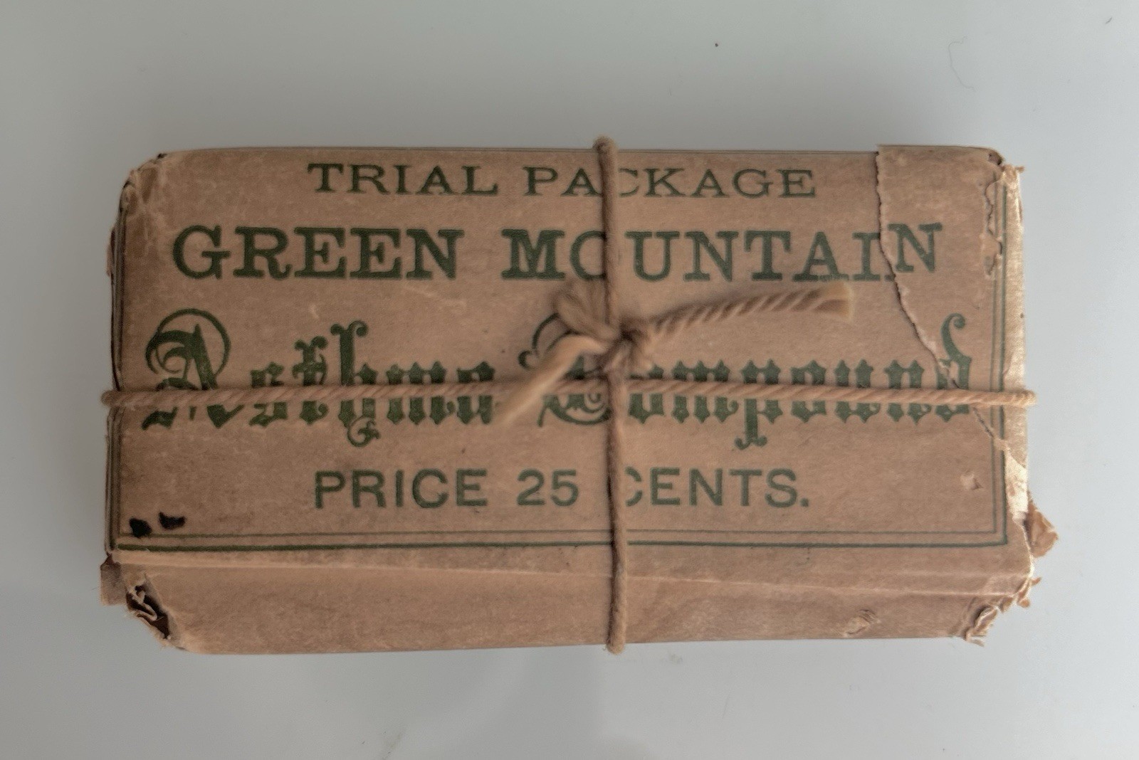 Antique J. H. Guild Co. Green Mountain Asthma Compound Tin -Apothecary Ephemera