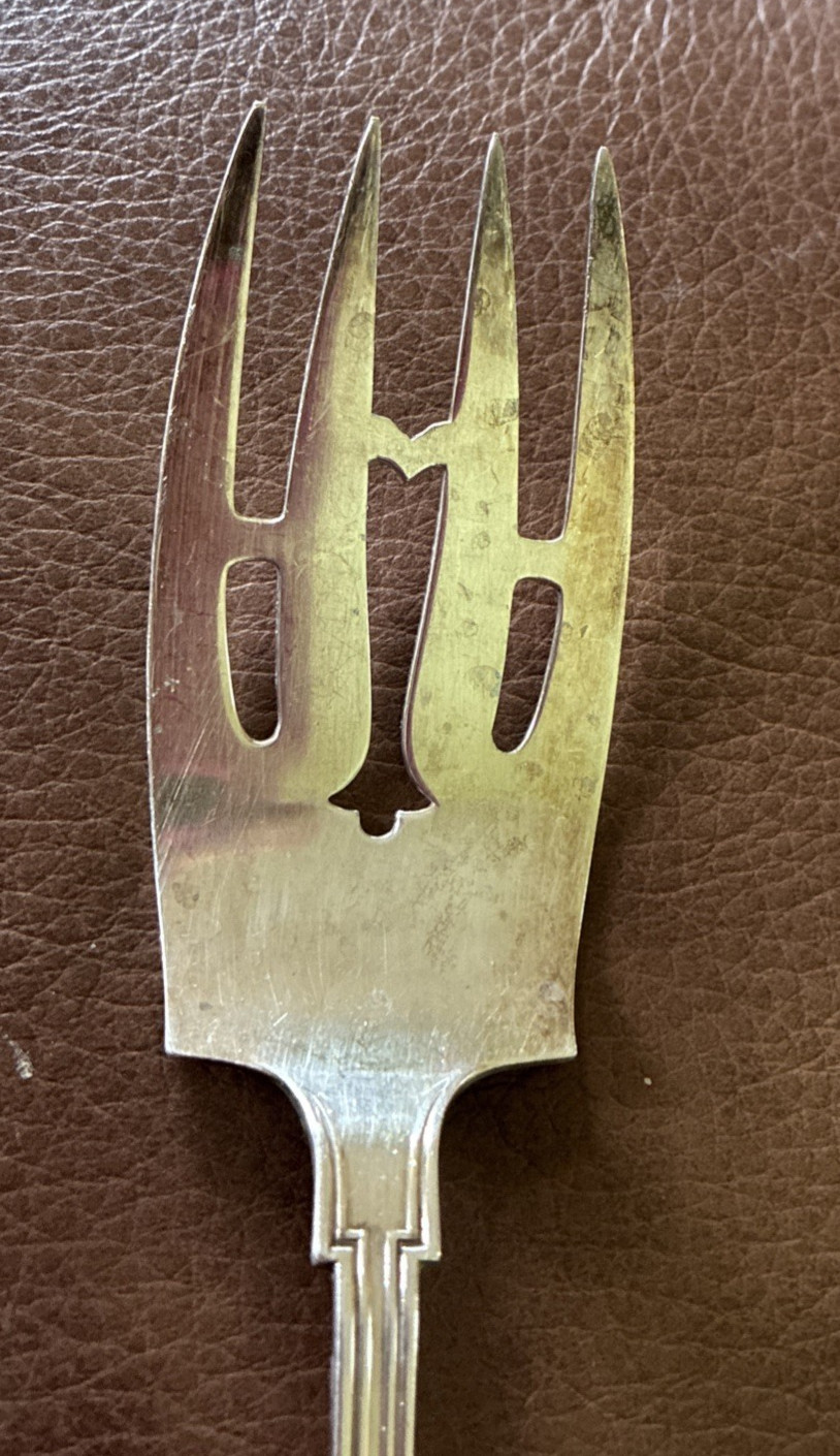 Etruscan by Gorham Sterling Silver Cold Meat Fork with Bar 8 1/2″ Serving Piece