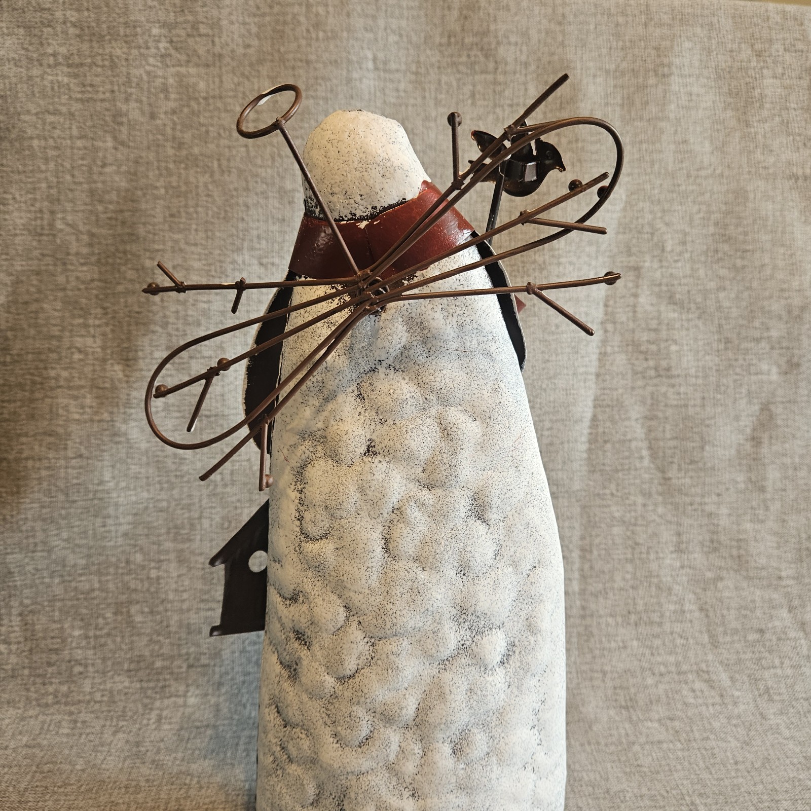 Primitive Rustic Metal Decorative Snowman Angel Shovel Bird House Christmas