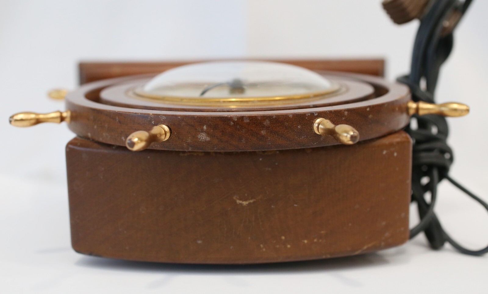 Seth Thomas Ship’s WHEEL Electric Clock – Helmsman, See Pictures and Video