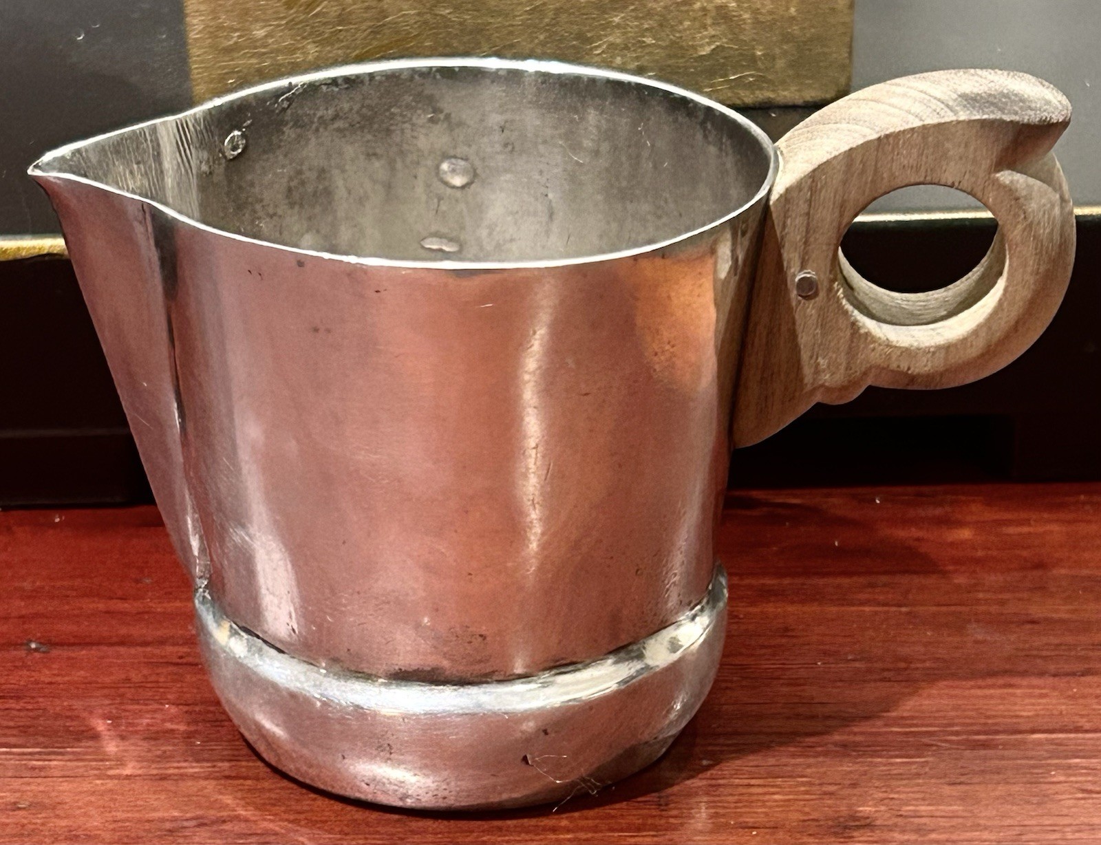 Vintage William Spratling Heavy Modernist Sterling And Rosewood Creamer 131.07g
