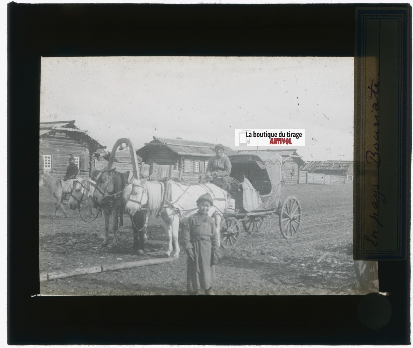 Buryatia, Russia, Photo Glass Plate, Black & White, Positive 8.5×10 Cm