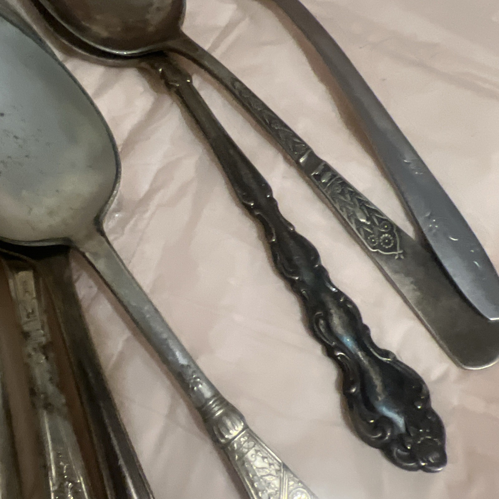 Vtg Mixed Lot 31 Pieces SilverPlate & S.S. Serving Utensils Spoons Forks READ