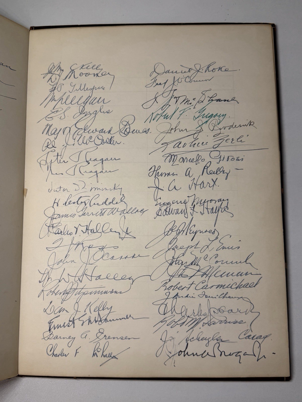 Alfred E. Smith 1942 Presentation Book Francis Spellman Over 100 Signatures