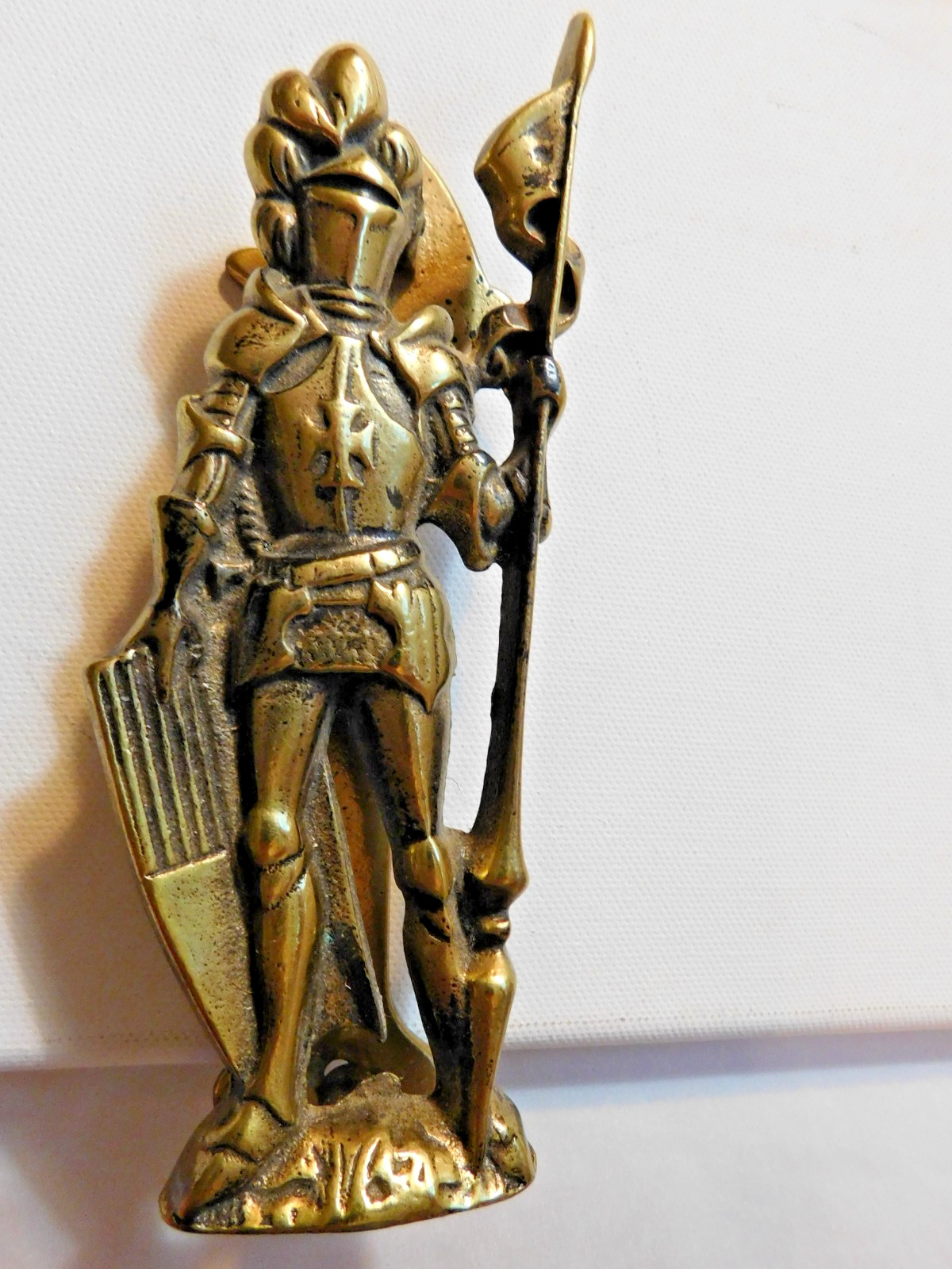Vintage Peerage England Brass Medieval Knight Front Door Knocker