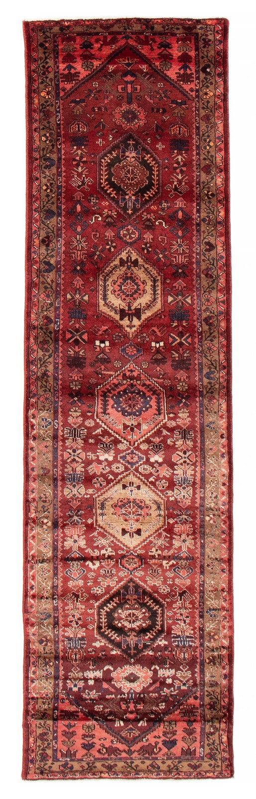 3’4″ x 10’2″ Vintage Hand-knotted Runner Rug Traditional Oriental Wool Carpet