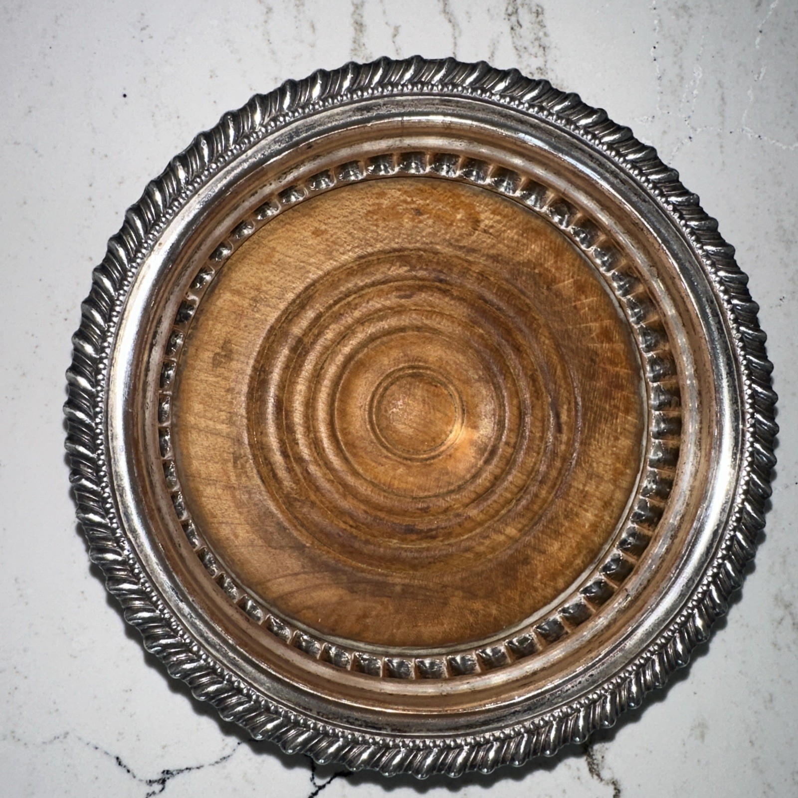 Old Sheffield Plate Wine Bottle Coaster Silver Plate On Copper Circa 1820-1830