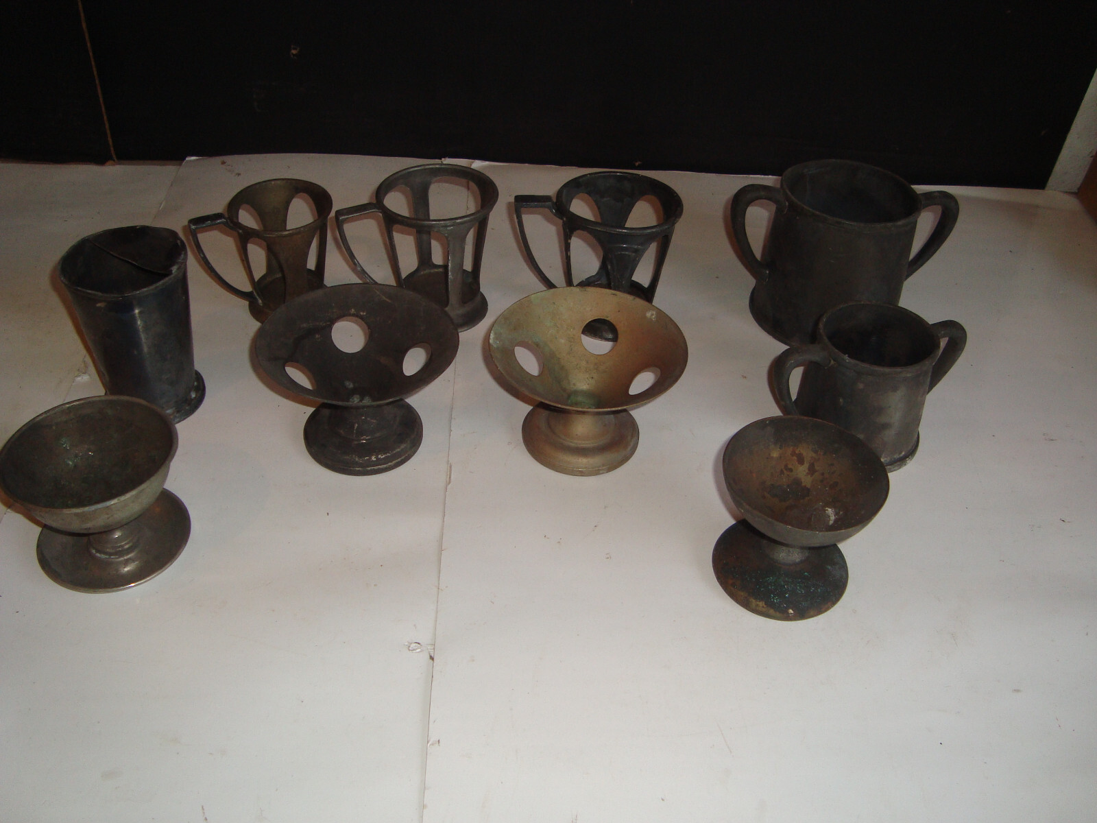 Lot Antique Silver Cups Benedict 1381 St Louis Quadruple 1433 & 1434 Homan 1918