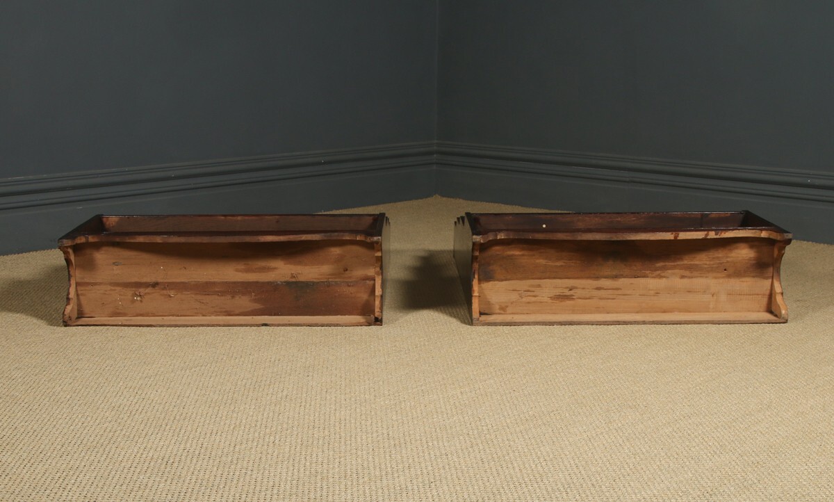Anglo-Indian Regency Style Teak Waterfall Pair of Open Bookcases (Circa 1930)