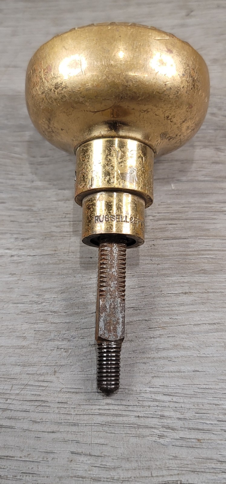 Russell & Erwin Cross Design W/ Spindle Cast Bronze 2.25″ Diameter Antique