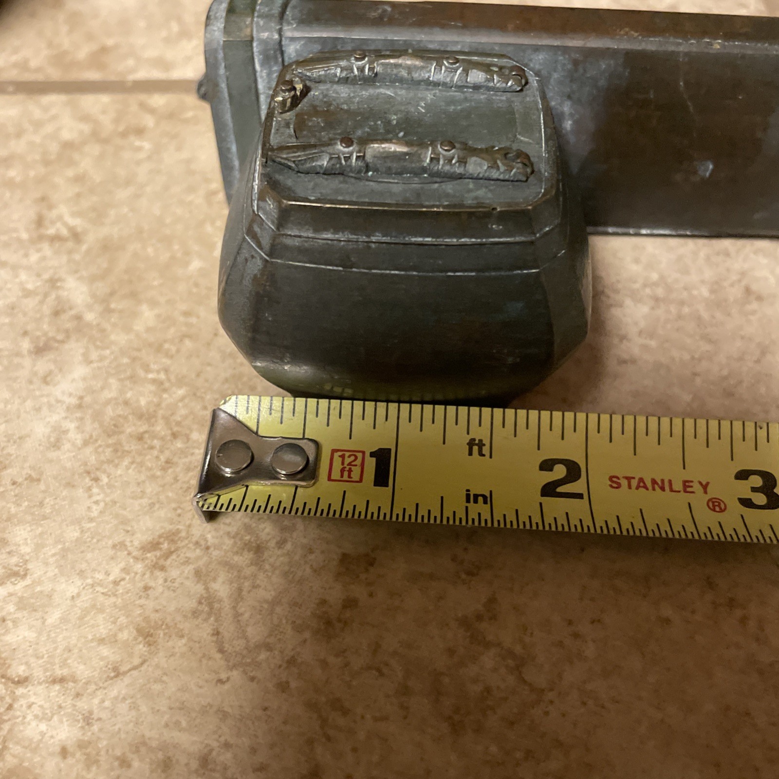 Antique Ottoman ink pot Brass Traveling Scribe Inkwell Quill Box