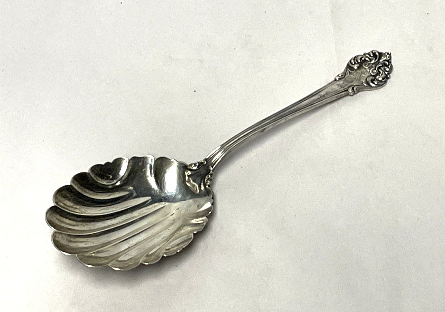 Antique Durgin Madame Royale Sterling Silver Crumber Crumb Scoop 9″ 84g