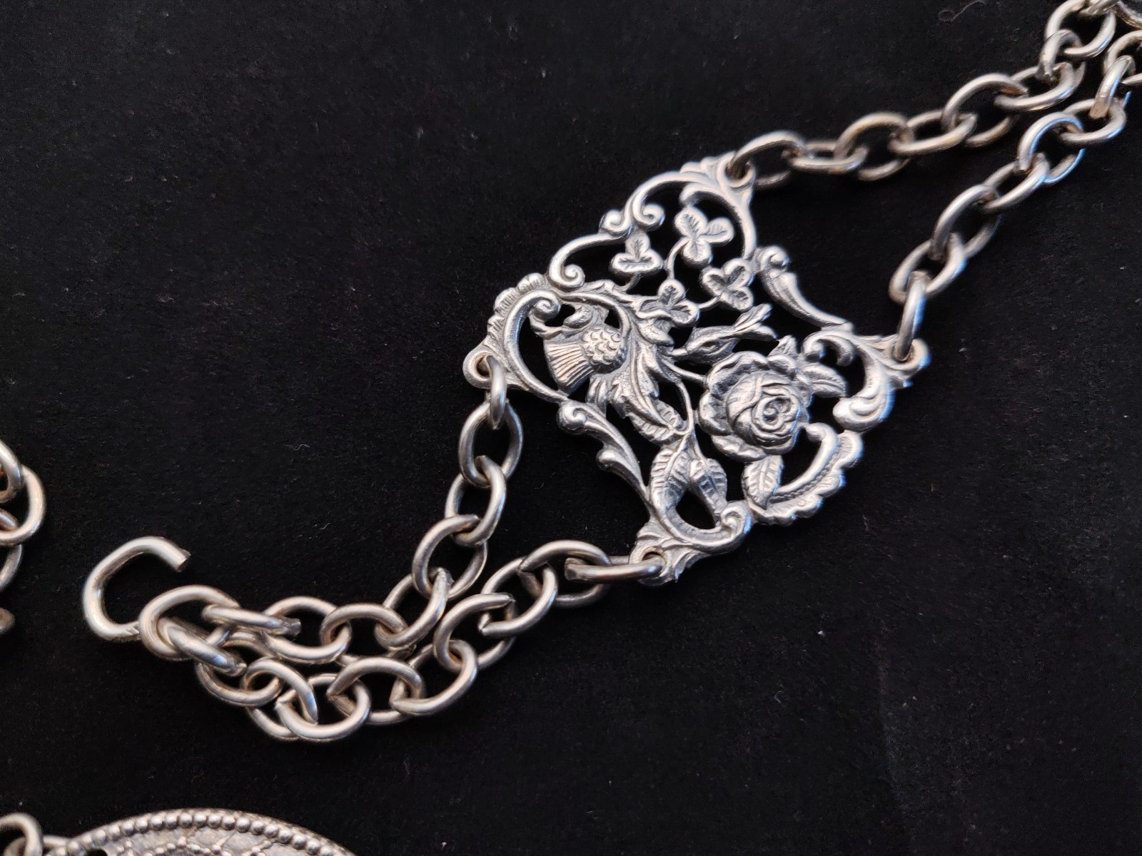 Antique Silver Plated 30 inch Ladies Dress Belt Probably Dutch