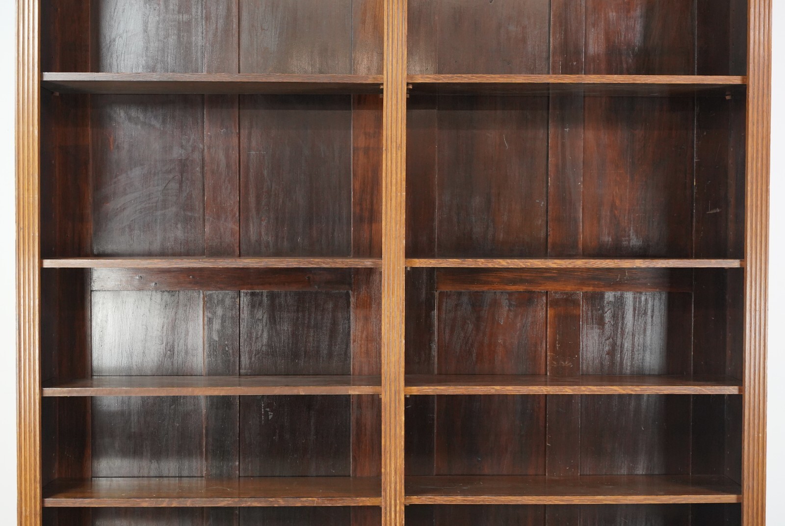 Reclaimed 81.5 in. Wood Built-in Library Bookcase