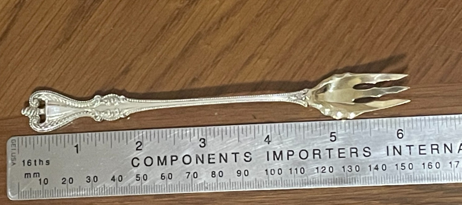 Old Colonial by Towle Sterling Silver Cocktail Fork Gold Wash 25 g