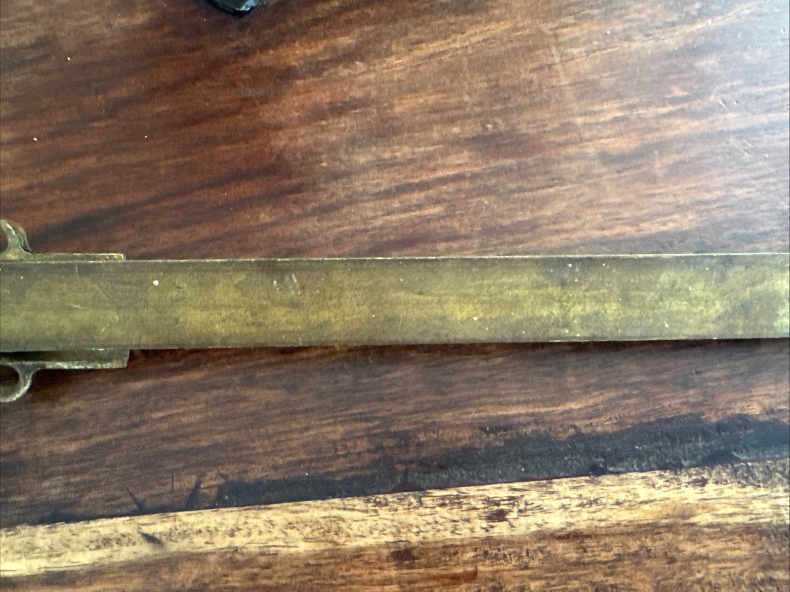 Antique Solid Brass 12″ Sliding Surface Bolt Door Lock Reclaimed Distressed