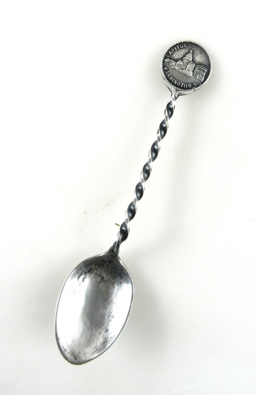 Vtg Sterling Silver Souvenir Spoon Washington DC Capitol Building 4″ Long S40