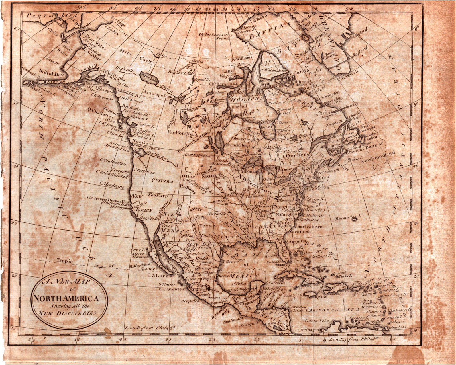 1795 Joseph Scott North America Antique Map – First American Gazetteer
