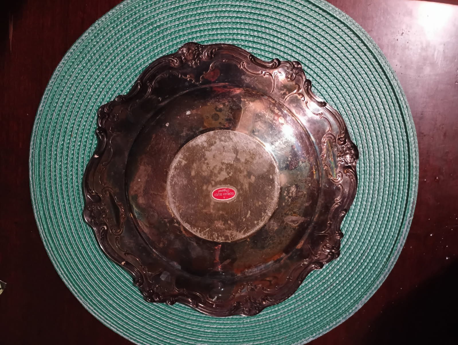 VINTAGE Old English by Poole #5004 Silverplate Ornate Bon Bon Dish