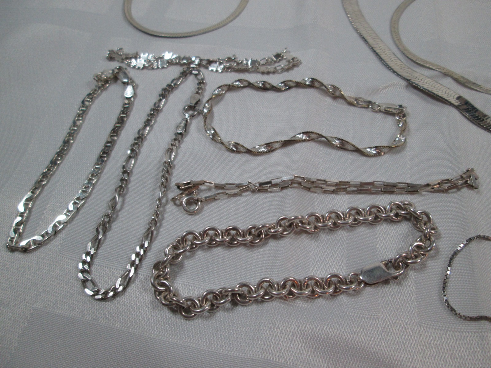 925 Sterling Silver 322 Grams Lot Necklaces Bracelets Charms Rings NOT SCRAP