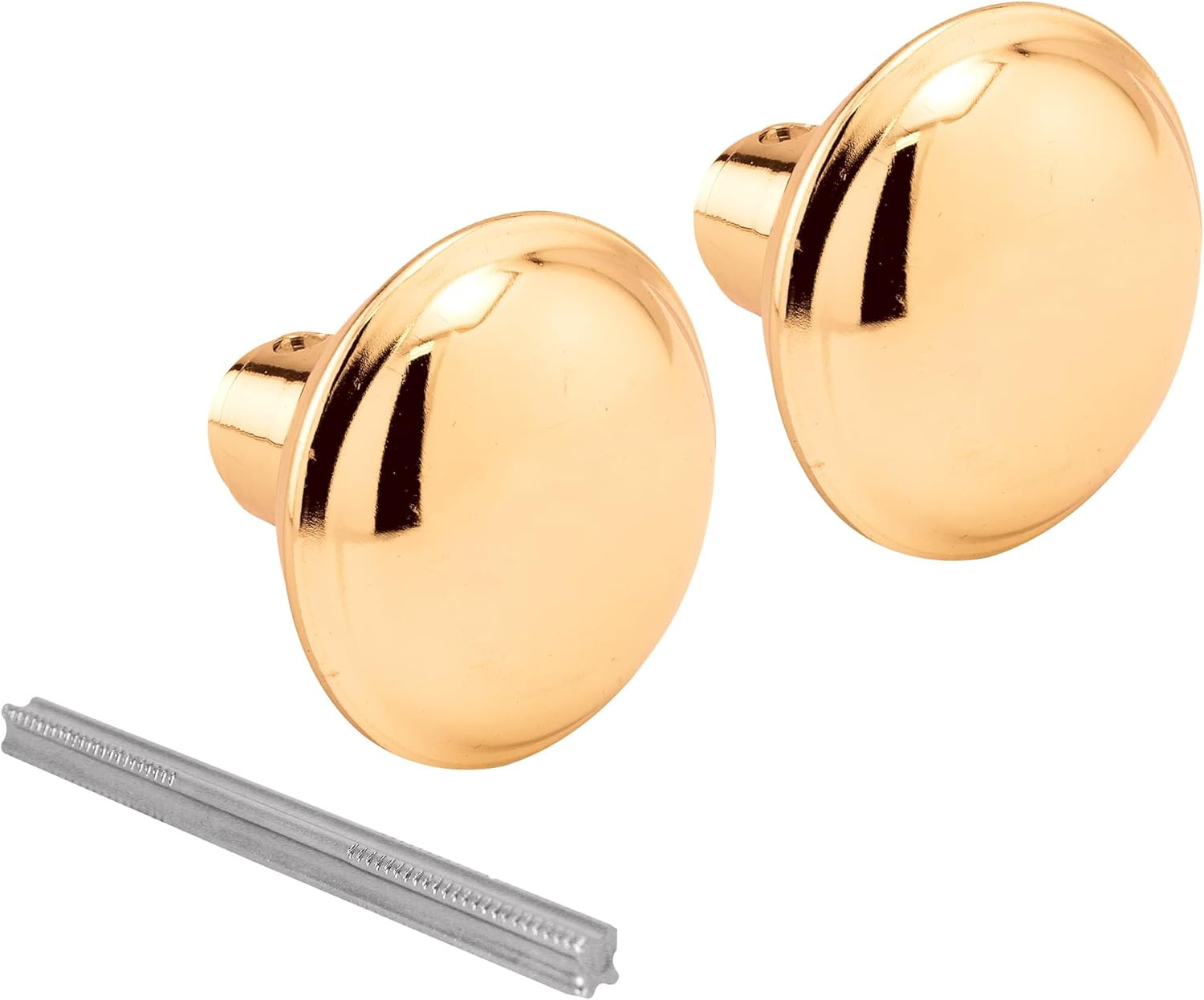 E 2280 Solid Brass Vintage Door Knob Spindle Set, 2-1/4 In. outside Diameter, Br