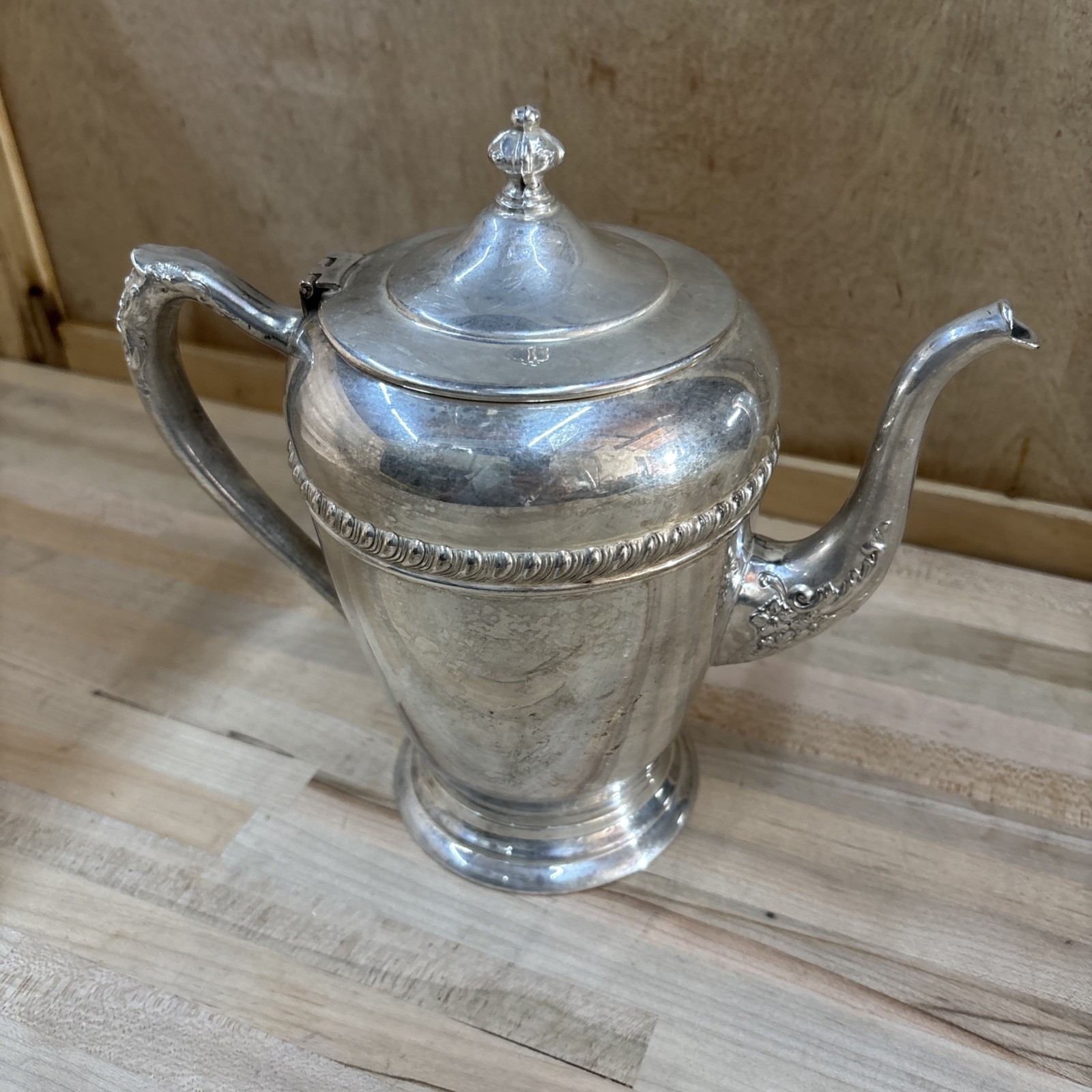 F.B. Rogers Silver Co. Silver On Copper Vintage Teapot Excellent
