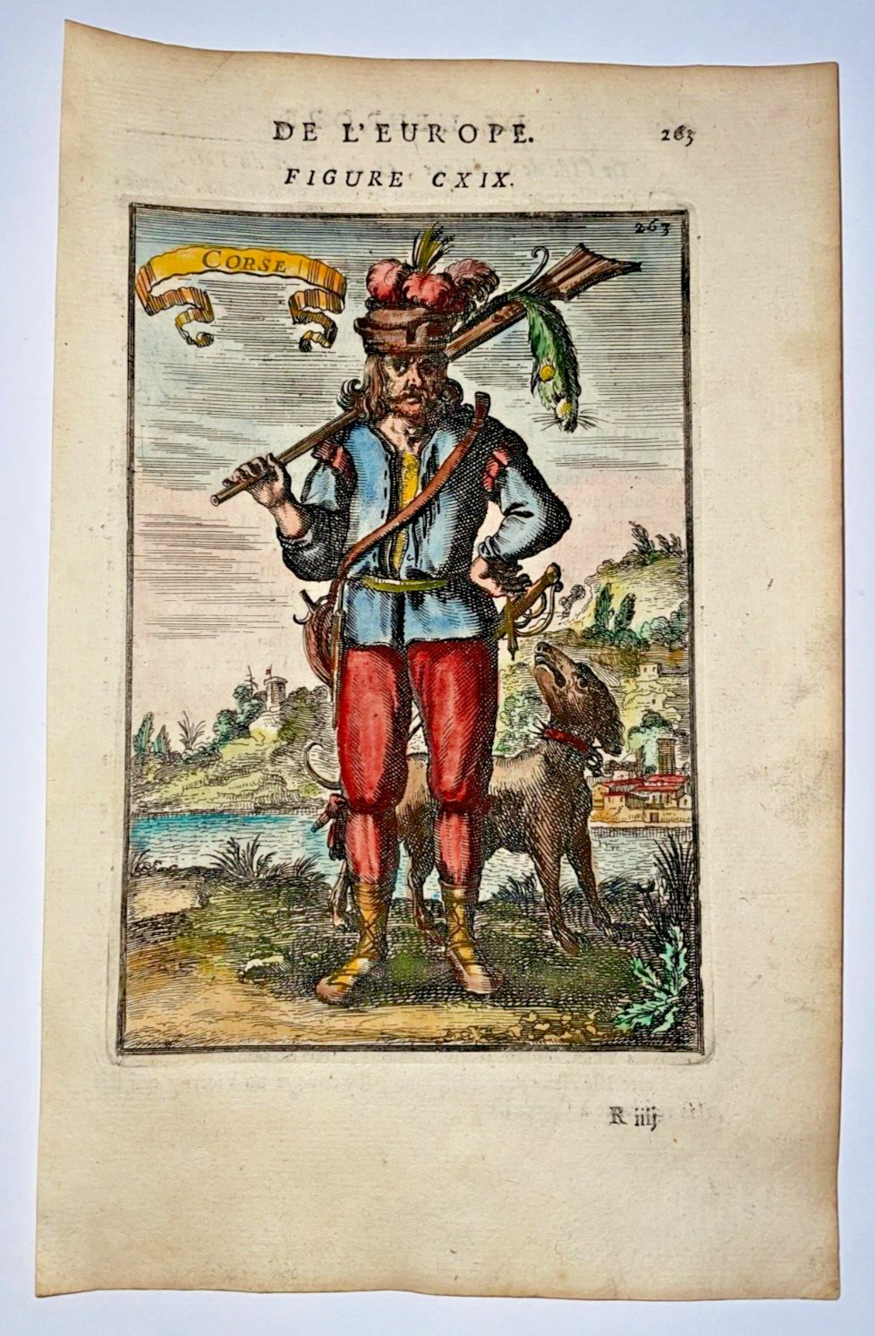 MAN OF CORSICA FRANCE 1683 ALAIN MANESSON MALLET ANTIQUE VIEW 17TH CENTURY