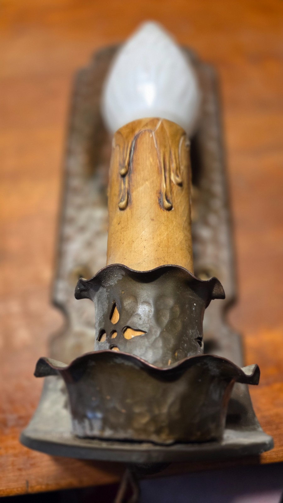 Pair of antique electrified sconces (there are 2 not 1 as reflected in picture)