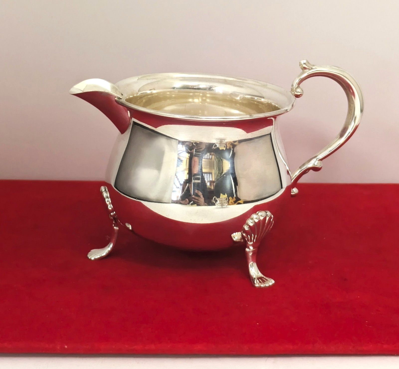 Empire Sterling Silver Footed Creamer, 3-3/8” High X 5-1/8” Wide