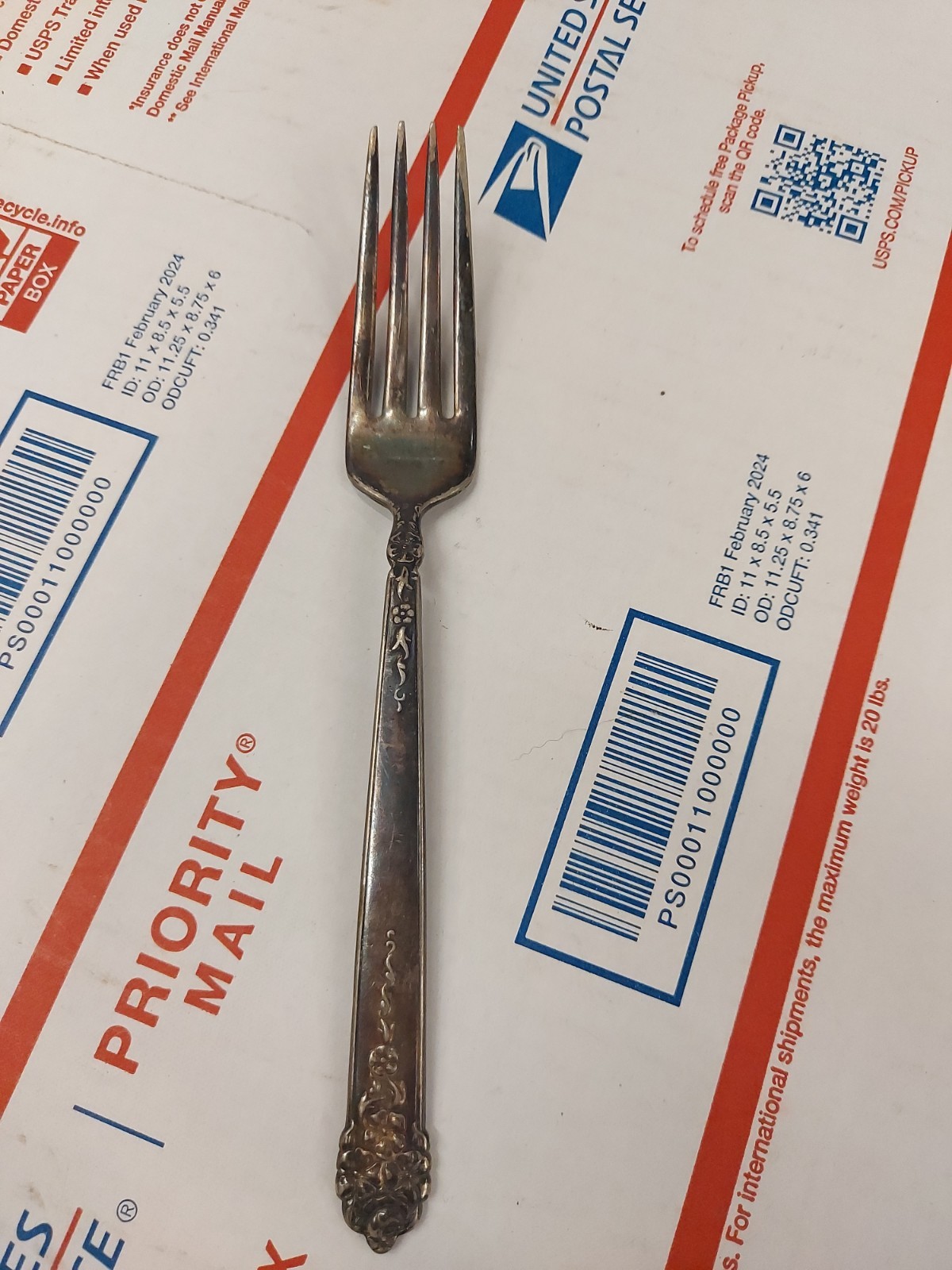 King Edward Silverplate MOSS ROSE Fork