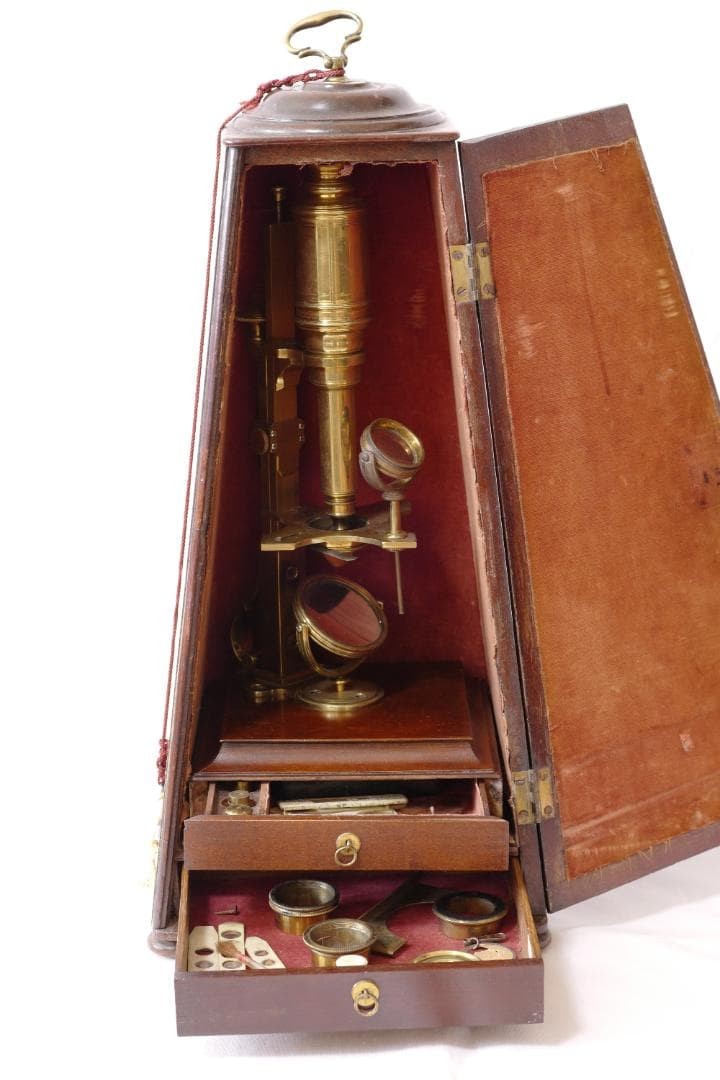 microscope antique collectible John Cuffe’s compound microscope Maltese cross