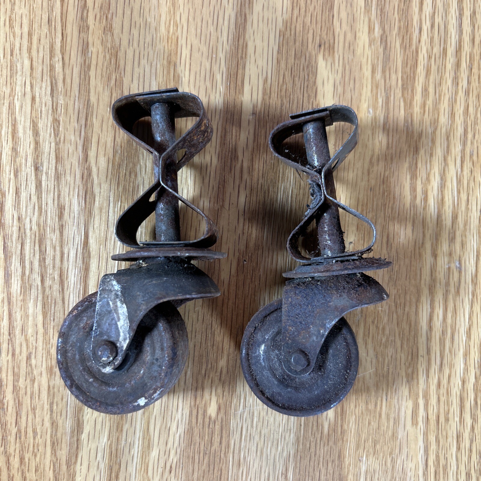 Vintage Swivel Caster Wheels Lot Piano Furniture Metal Wheels Damage