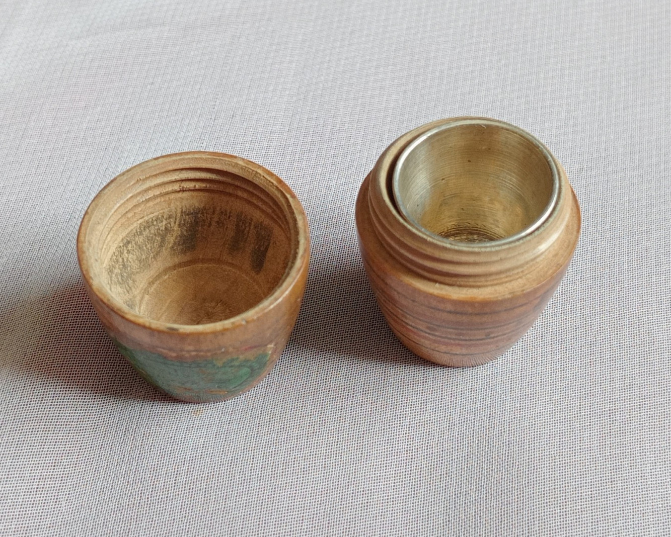 19th Century Tunbridge Ware Whitewood Trifle Thimble Case Miniature Barrel