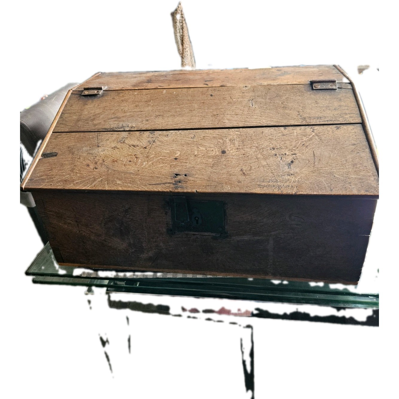 Large 17th/ 18th Century Oak Bible Box/Storage /Writing slope Georgian