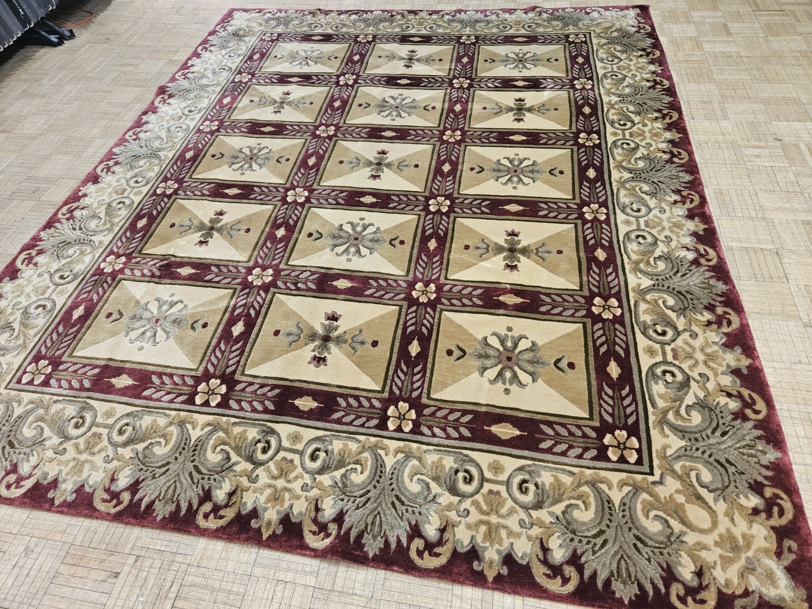 8×10 INDO RUG FRENCH SAVONNERIE AUBUSSON AUTHENTIC 100% WOOL ORIENTAL RUG FINE