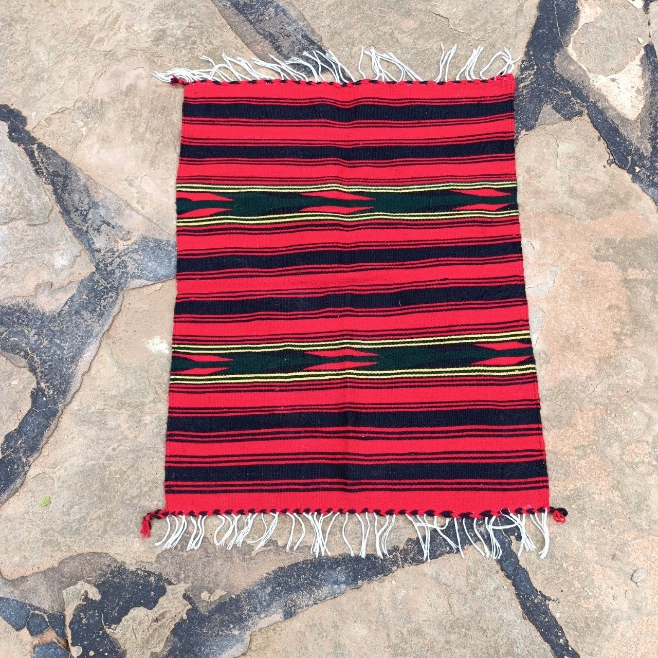 Authentic Algerian Ghardaia Wool Wedding Scarf Berber Sahara Handwoven