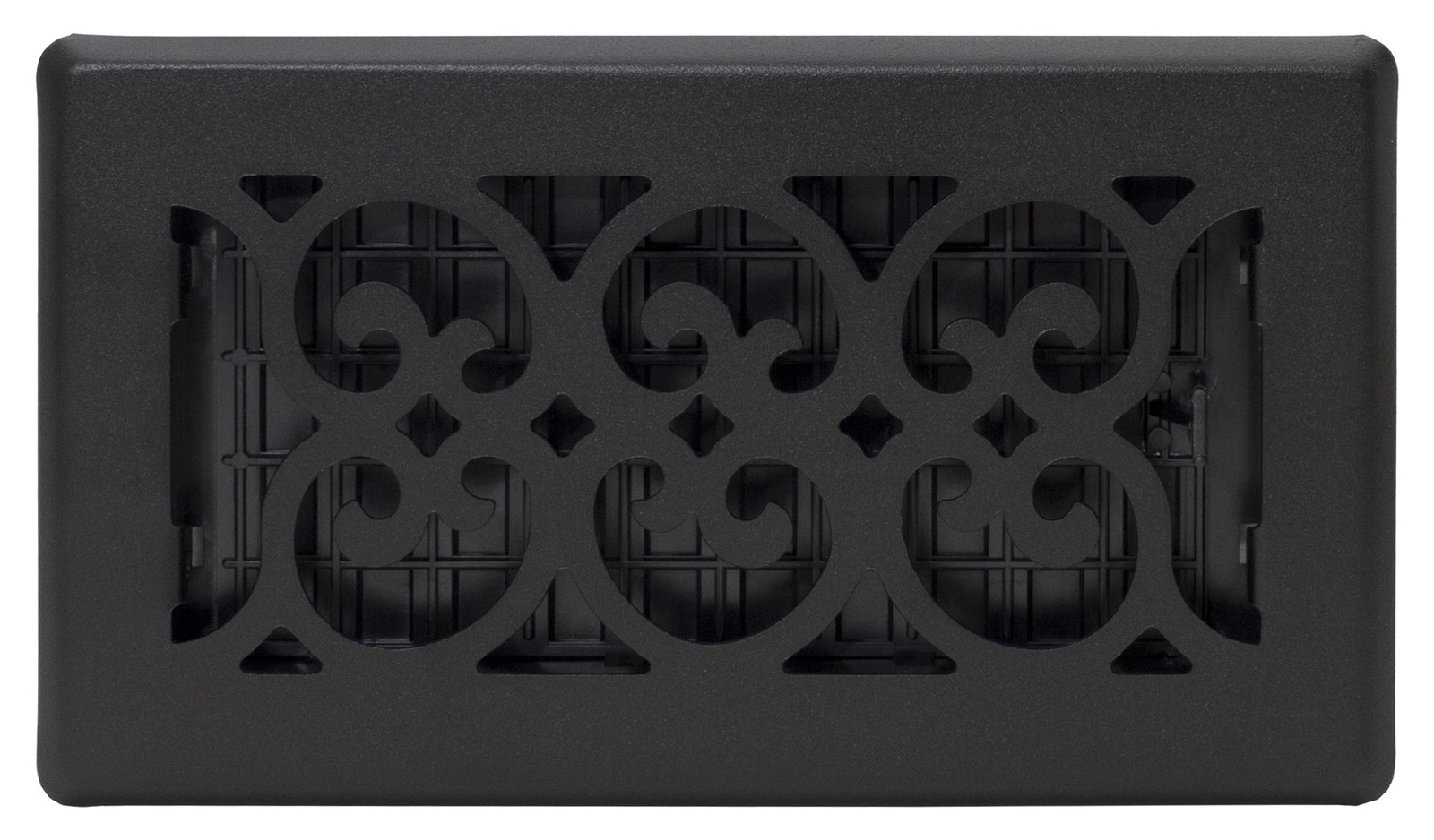 Decor Grates ST408 Scroll Design Floor 4×8 Inches, Textured Black finish