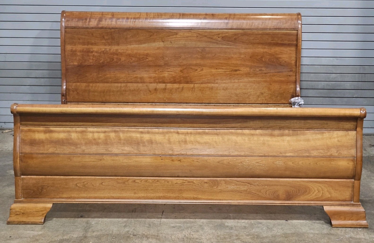 Stickley Solid Cherry King Size Sleigh Bed Frame made in the USA