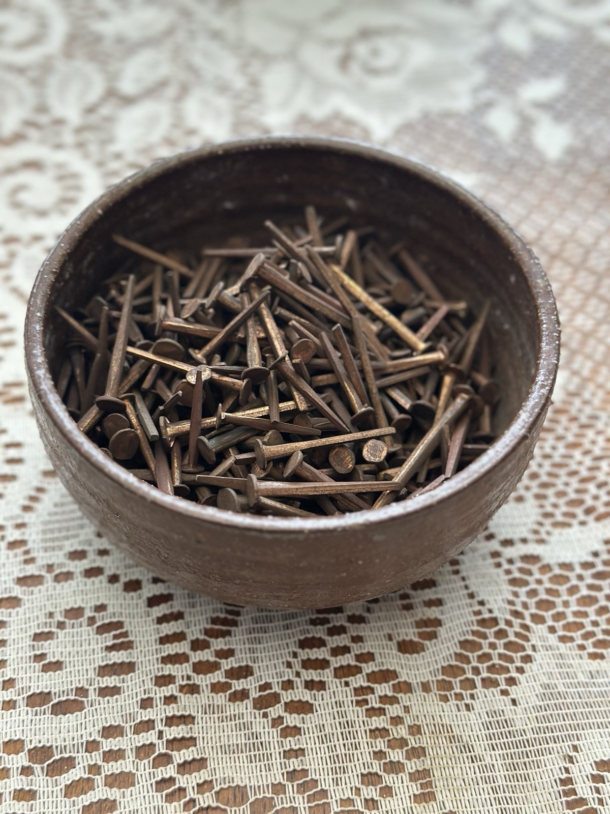 Nearly 2 lbs Pure Copper Nails – Vintage Solid Copper Boat / Roofing Nails