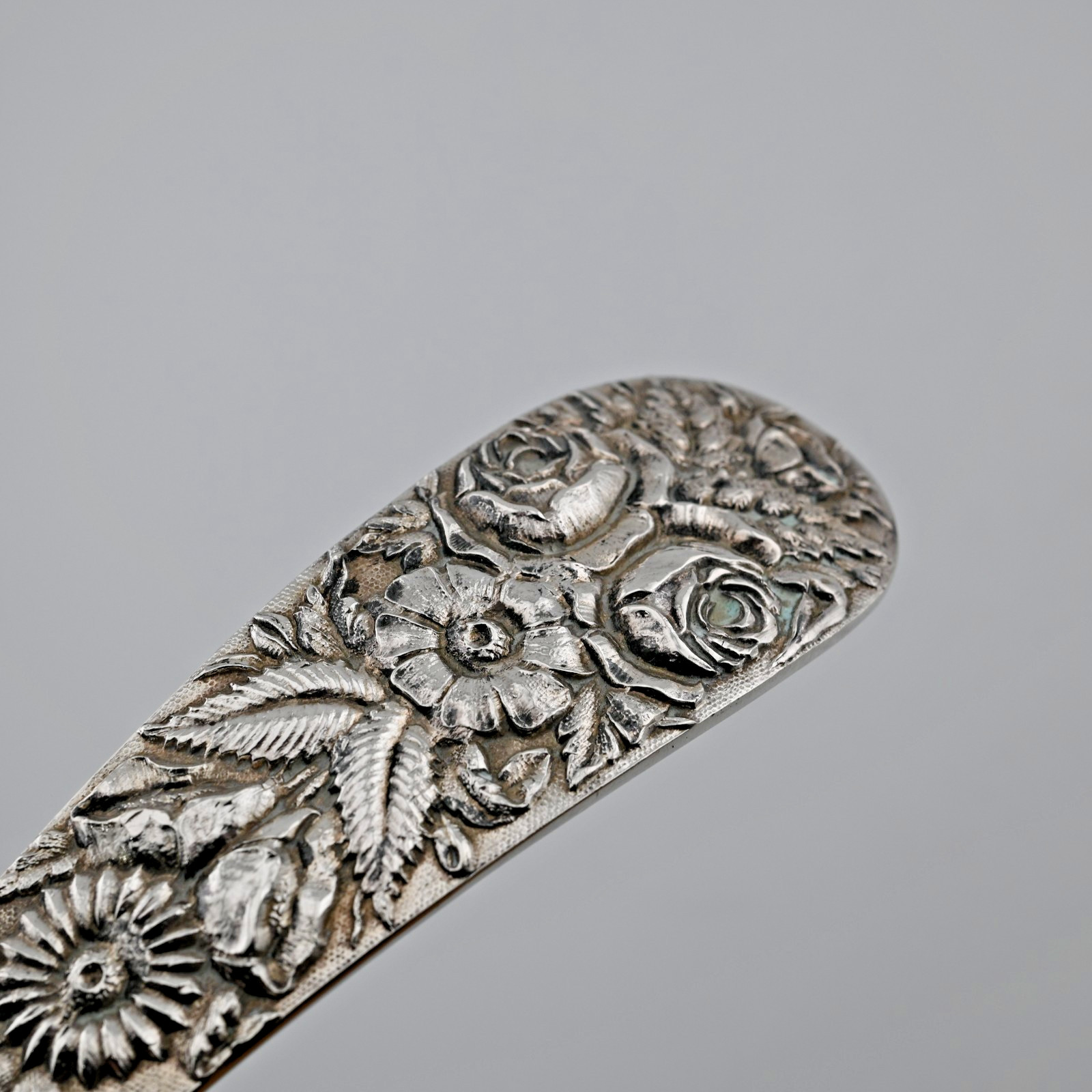 Sterling Silver S. Kirk & Son Repousse Punch Ladle 14 1/4″ Baltimore MD